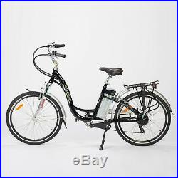 Black TDL6162 City Ebike Electric Bike 36V 10AH Lithium Battery 250W Motor Power
