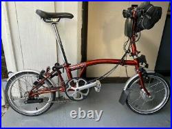 Brompton Bike S6L in Flame Lacquer(With Removable Electric Motor) Not E Brompton