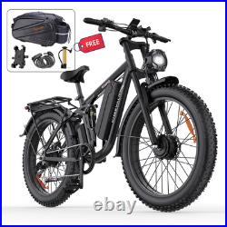 CHEEVALRY CF26Pro Dual Motor Electric Bike 48V 23AH 26'' Fat Tire E-Mountainbike