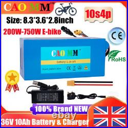 CMM 36V 10Ah Li-ion E-Bike Battery UK Charger For Electric Bicycle Mountain Bike