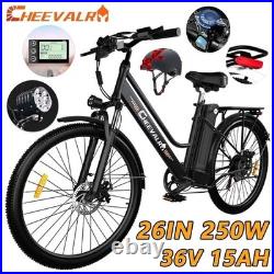 Cheevalry C26 Electric Bike 250W 36V 15AH City E-Bike 26Inch Commuter Bicycle