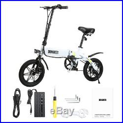 Dohiker Folding Electric Bikes Moped Bicycle E-Bike 250W Motor 14 Wheel 25km/h