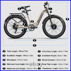 Dual Motor 17.5AH 26x3.0-inch all-terrain fat tyres Electric Bike