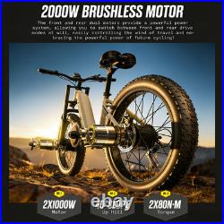 Dual Motor 17.5AH 26x3.0-inch all-terrain fat tyres Electric Bike