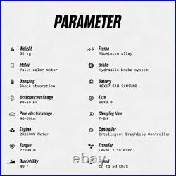 Dual Motor 17.5AH 26x3.0-inch all-terrain fat tyres Electric Bike