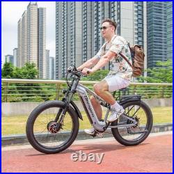 Dual Motor 26 Fat Tire E-Bike 48V 17.5Ah Off-Road Electric Bike MTB Oil Brakes