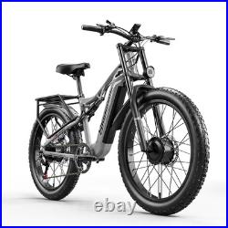 Dual Motor 26 Fat Tire E-Bike 48V 17.5Ah Off-Road Electric Bike MTB Oil Brakes