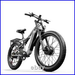 Dual Motor 26 Fat Tire E-Bike 48V 17.5Ah Off-Road Electric Bike MTB Oil Brakes