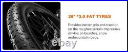 EBIKE 26 Fat Tyre Dual Motor Electric Bike 48V 17.5Ah E-Bike UK Stock