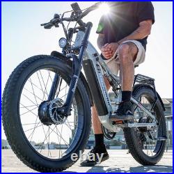 EBIKE 26 Fat Tyre Dual Motor Electric Bike 48V 17.5Ah E-Bike UK Stock