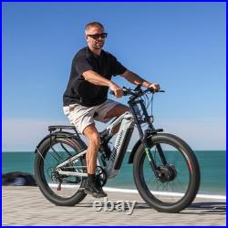 EBIKE 26 Fat Tyre Dual Motor Electric Bike 48V 17.5Ah E-Bike UK Stock