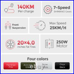 ENGWE L20 250W Motor Electric Bicycle Max Speed 25KM/H 140KM Range 7 Speed