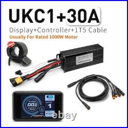 E-Bike 24V/36V/48V 17A-30A Sine Wave Controller+LCD Display for 350W-1000W Motor
