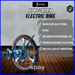 E-Bike, Electric Bike Mountain Bike 250W Motor 36V 10A Battery, X7 Black