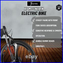 E-Bike, Electric Bike Mountain Bike 250W Motor 36V 10A Battery, X7 Black