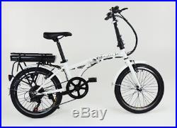 E-glide E bike ELECTRIC BICYCLE 20 Folding Bike White/Black BRAND NEW