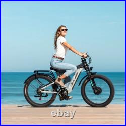 Ebike 26 48V Electric Bike Mountain Bicycle Full Suspension Hydraulic Brakes