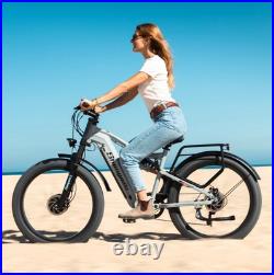 Ebike 26 48V Electric Bike Mountain Bicycle Full Suspension Hydraulic Brakes