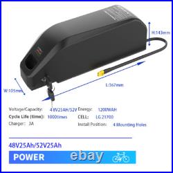 Ebike Battery 48V 52V 25AH Electric Bike Lithium battery 52V 48V 1000W 1500W Ebike Battery 48V 52V 25AH Electric Bike Lithium battery 52V 48V 1000W 1500W