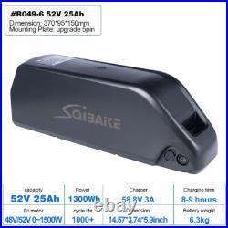 Ebike battery 48V 52V 24Ah 60V 20Ah Downtube Electric Bike Battery 02000W Motor