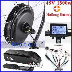 Ebike kit with Hailong battery 48V 26in 700C Rear freewheel Electric Bike motor