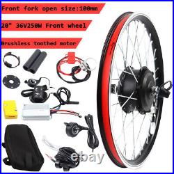 Electric 20 in. 36V 250W E-Bike Conversion Kit LED Bicycle Front Wheel Motor Hub