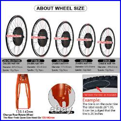Electric Bicycle 48V 2000W Rear Gearless Hub Motor Wheel Kit 48V 50A Controller
