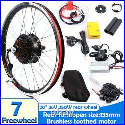 Electric Bicycle Conversion Kit 20 Rear Wheel 250W Hub Motor E Bike 36V Motor