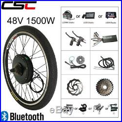 Electric Bicycle Conversion Kit 48V 1500W Bluetooth bike Front Rear Motor Wheel