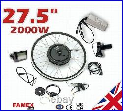Electric Bicycle Conversion Kit E Bike Rear Wheel Motor 2000W 48V 26 27.5 29