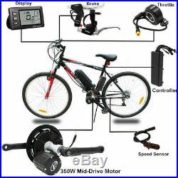 Electric Bicycle Motor Conversion Mid-Drive Kit e Bike 36V 350W Refit DIY Kit