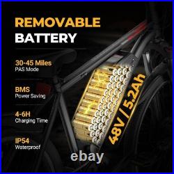 Electric Bike AOVOPRO BK520 for Adults with 250W Brushless Motor, 30Miles 25KM/H