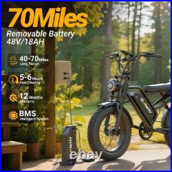 Electric Bike Adults 20 X4.0 Fat Tire, 48v 18AH Off-Road E Bike, E-Mountain Bike