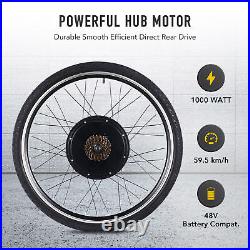 Electric Bike Conversion Kit 26 Rear Wheel 1000W Hub Motor LCD PAS eBike Set