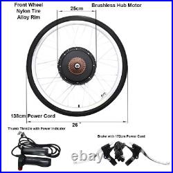 Electric Bike Conversion Kit 48V 26 inch Ebike Motor Hub Rear Wheel Conversion