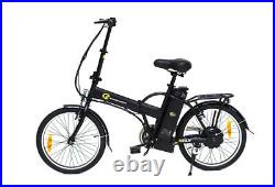 Electric Bike EBike Cycle Fly Foldable 250W Motor Bicycle Black Steel