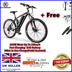 Electric Bike Mountain Bike 26 inch Ebikes CityBike 250W 36V 25km/h 27-Speed UK