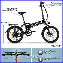 Electric Bike Mountain e-bike, 20'' Electric Assisted Bicycle 350W Motor, 7 Speed