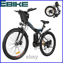 Electric Bikes Electric Mountain Bike 26 Folding Citybike E-bike Cycling Black