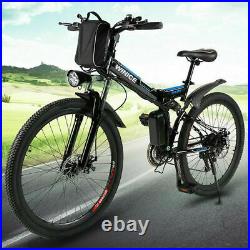 Electric Bikes Electric Mountain Bike 26 Folding E-Bike High Motor Bike (Black)