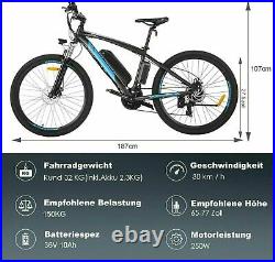 Electric Bikes Electric Mountain Bike 27.5 E-Bike City Bicycle Cycling 250W 36V Electric Bikes Electric Mountain Bike 27.5 E-Bike City Bicycle Cycling 250W 36V