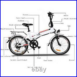 Electric Bikes Mountain Bike 20 Ebike 350W Motor E-Citybike Bicycle 7Speed 36V
