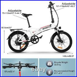 Electric Bikes Mountain Bike 20 Ebike 350W Motor E-Citybike Bicycle 7Speed 36V