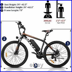 Electric Bikes Mountain Bike 26 E-Bike E-Citybike Bicycle 350W Motor 21-Speed A