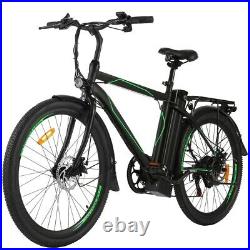 Electric Bikes Mountain Bike 26'' Ebike E-Citybike Bicycle 25km/h 36V 250W Motor