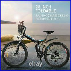 Electric Bikes Mountain Bike 26''Folding Ebike E-Citybike Bicycle 250W Unisex UK