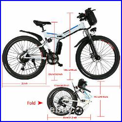 Electric Bikes Mountain Bike 26 Folding Ebike E-Citybike Bicycle 25km/h 350W UK