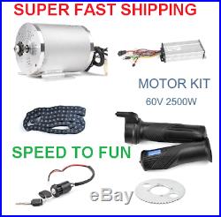 Electric Brushless Motor 2500W 60V DC For Bicycle Conversion Kit With Controller
