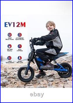 Electric Motorcycle EV12M Evercross Logo 300W Motor 36V/4AH E Bike for Kid