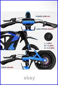 Electric Motorcycle EV12M Evercross Logo 300W Motor 36V/4AH E Bike for Kid